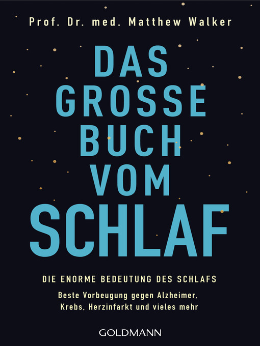 Title details for Das große Buch vom Schlaf by Matthew Walker - Wait list